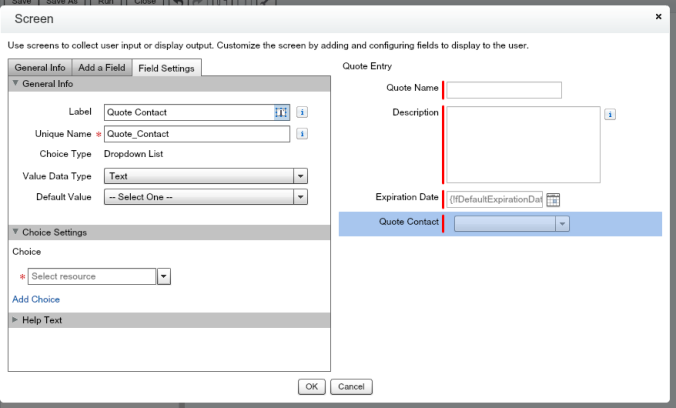 Quote Entry Flow User Input Screen Contact Lookup