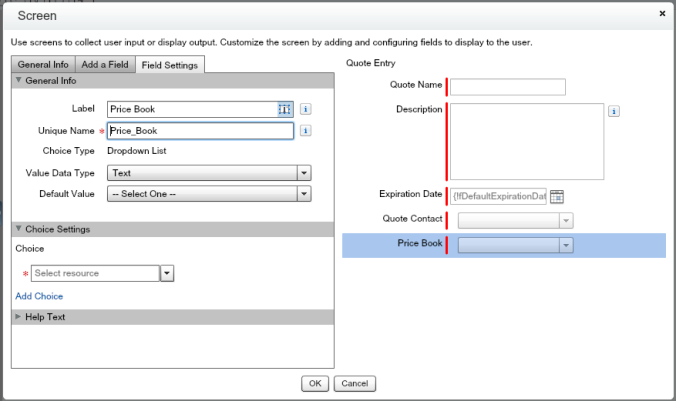 Quote Entry Flow With Price Book Dropdown