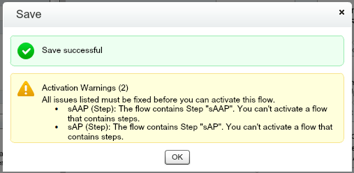 Quote Line Item Flow Step Activation Warning