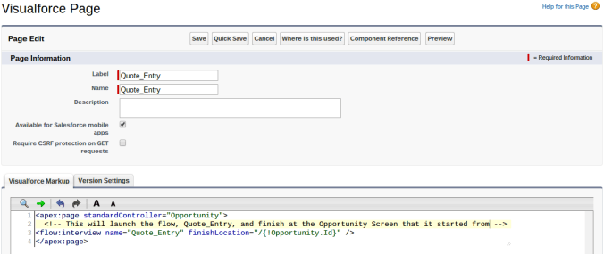 Quote Entry Visualforce Page v1