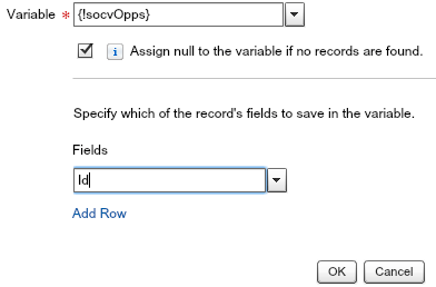 socvOpps Variable Salesforce Flow