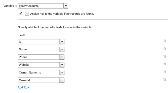 Flow Fast Lookup - Account